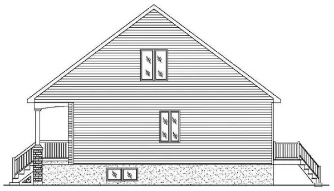 Right Elevation for House Plan #420621