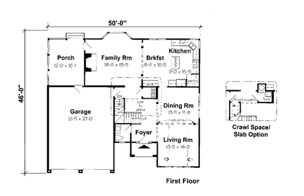 Main Floor Plan for House Plan #183564