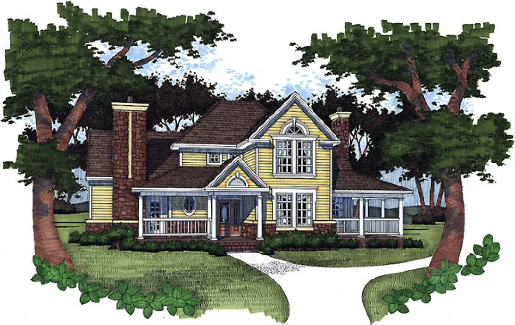 Full Rendering for House Plan #642791