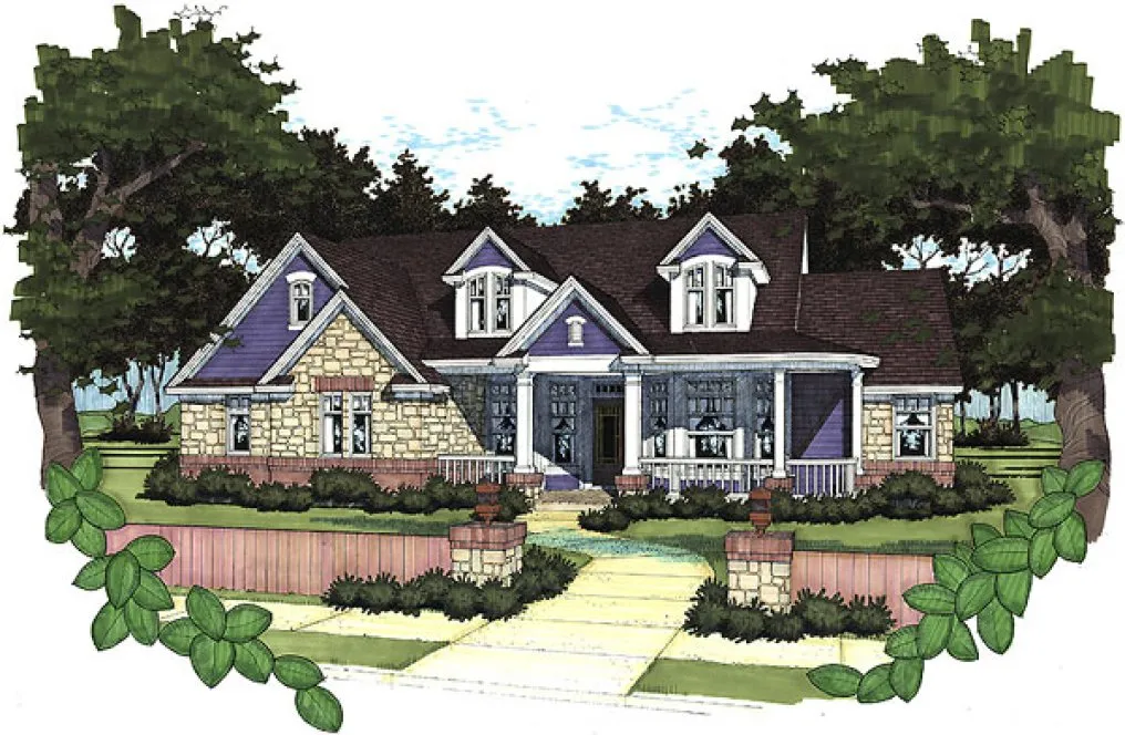 Full Rendering for House Plan #641991