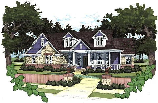 Full Rendering for House Plan #641991