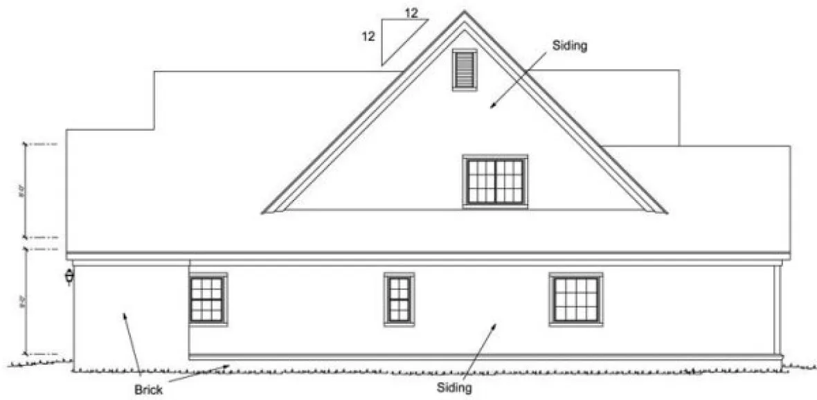 Right Elevation for House Plan #649991