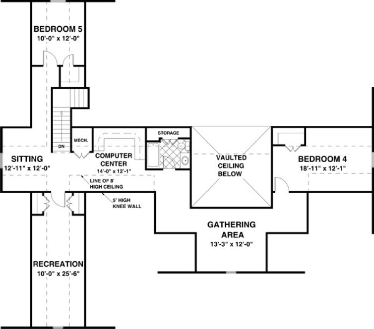 Attic Plan for House Plan #270412
