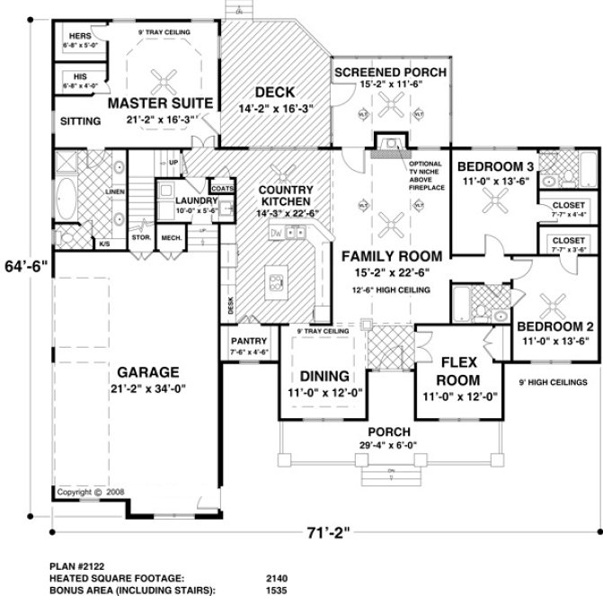 Main Floor Plan for House Plan #270412