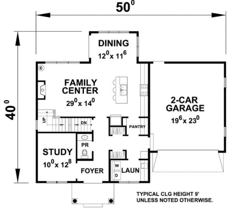 Main Floor Plan for House Plan #151502