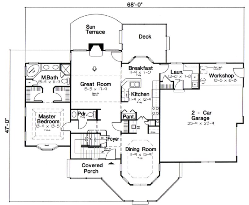 Main Floor Plan for House Plan #186374