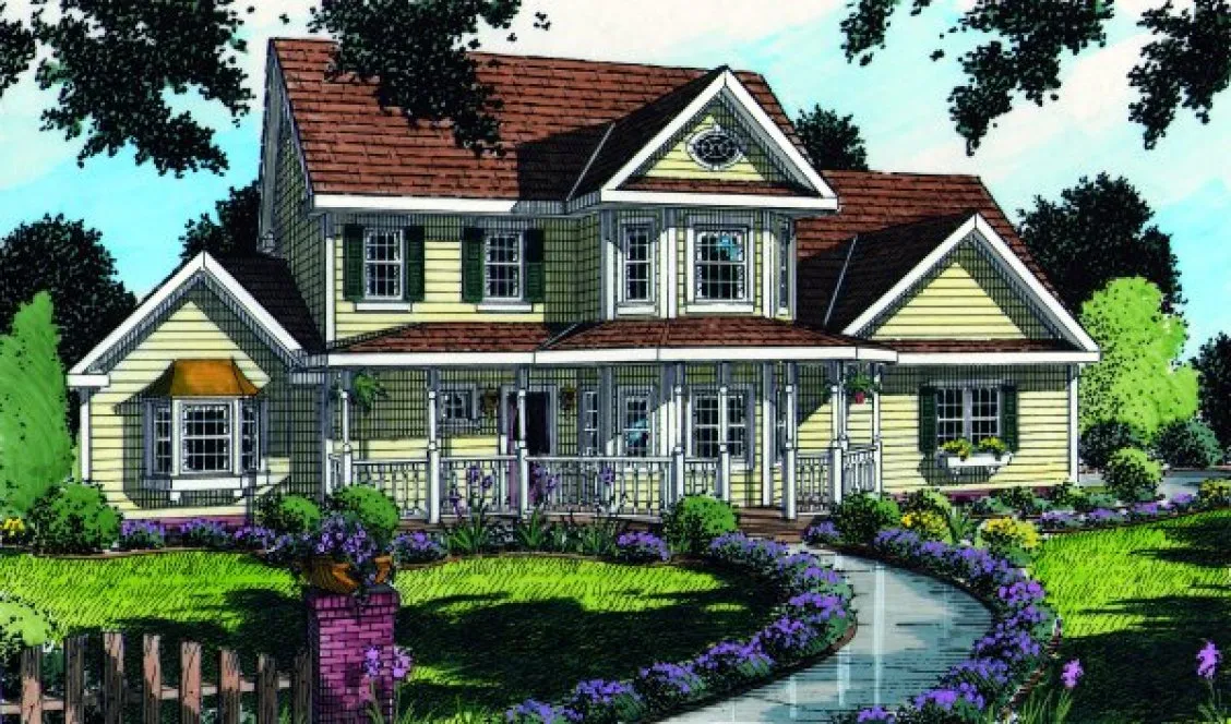 Full Rendering for House Plan #186374