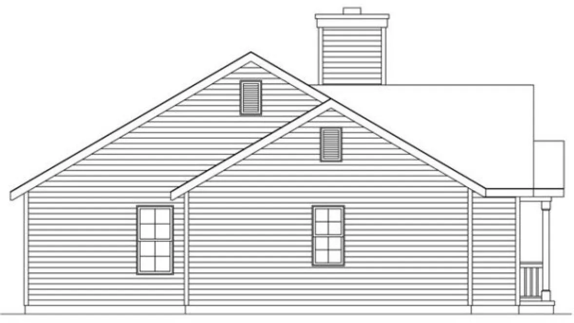 Left Elevation for House Plan #415092