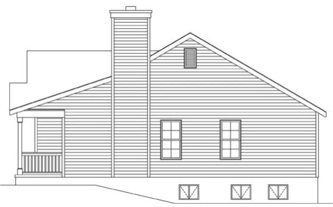 Right Elevation for House Plan #415092