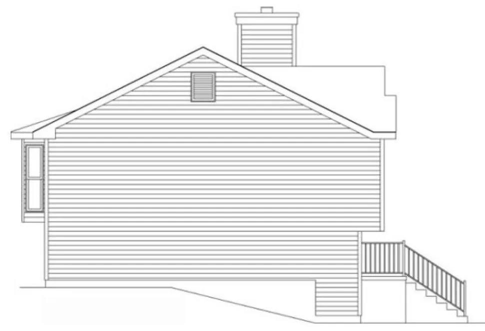 Left Elevation for House Plan #414052