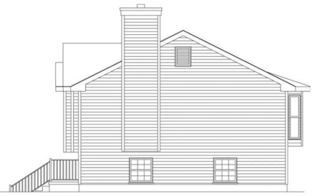 Right Elevation for House Plan #414052