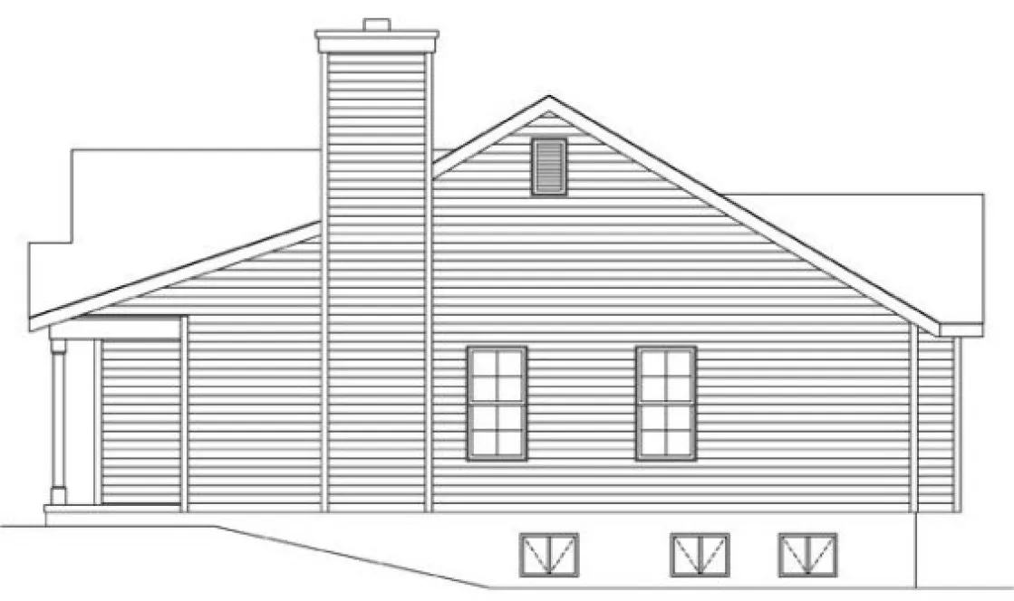Right Elevation for House Plan #412092