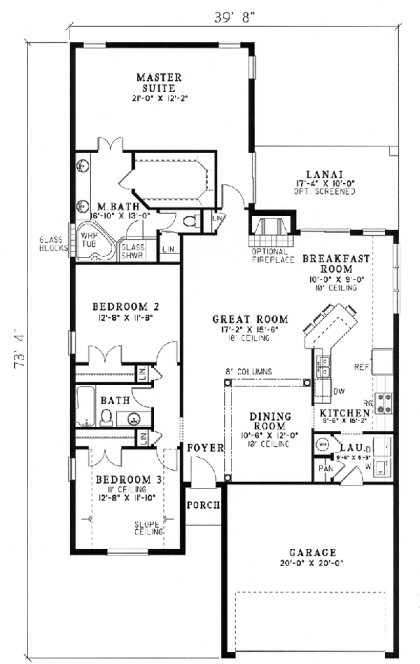 Main Floor Plan for House Plan #318181