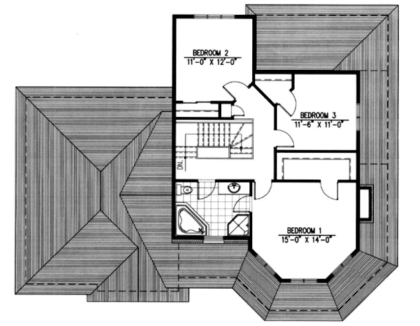 Second Floor Plan for House Plan #428181