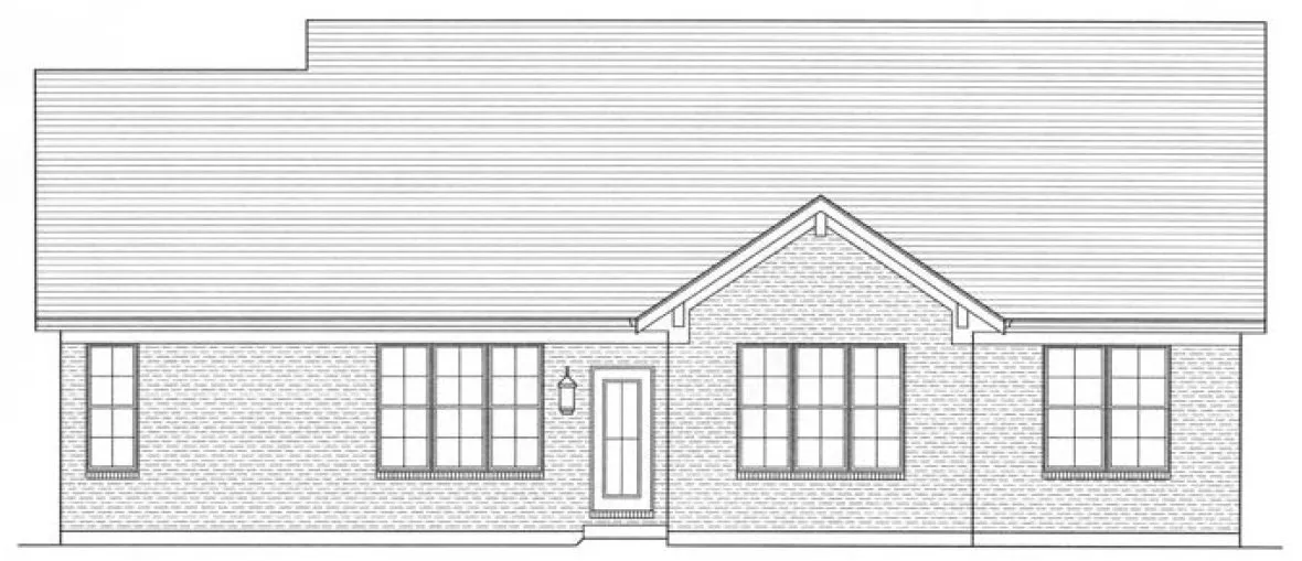 Rear Elevation for House Plan #538181