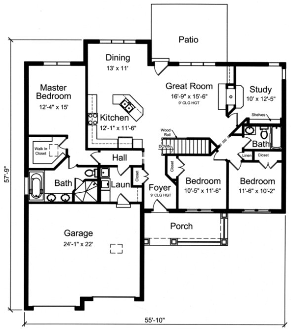 Main Floor Plan for House Plan #538181