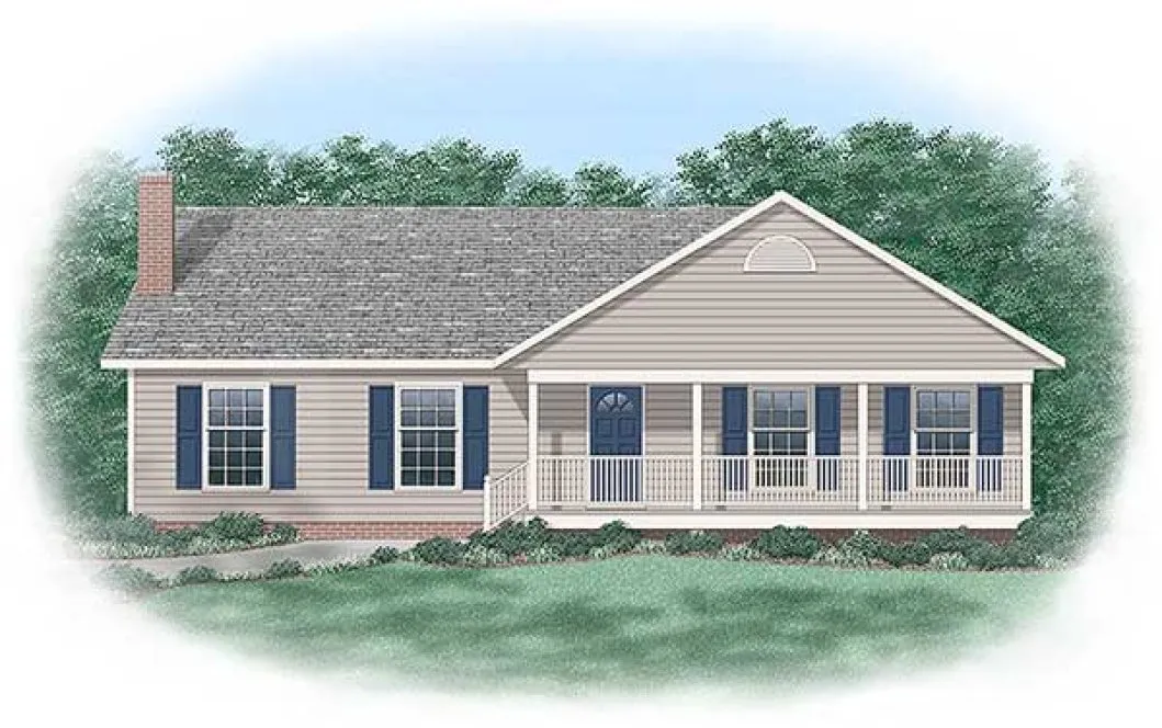 Full Rendering for House Plan #655441