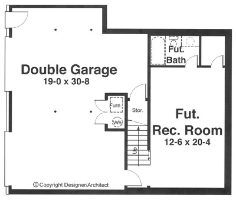 Basement Plan for House Plan #128181