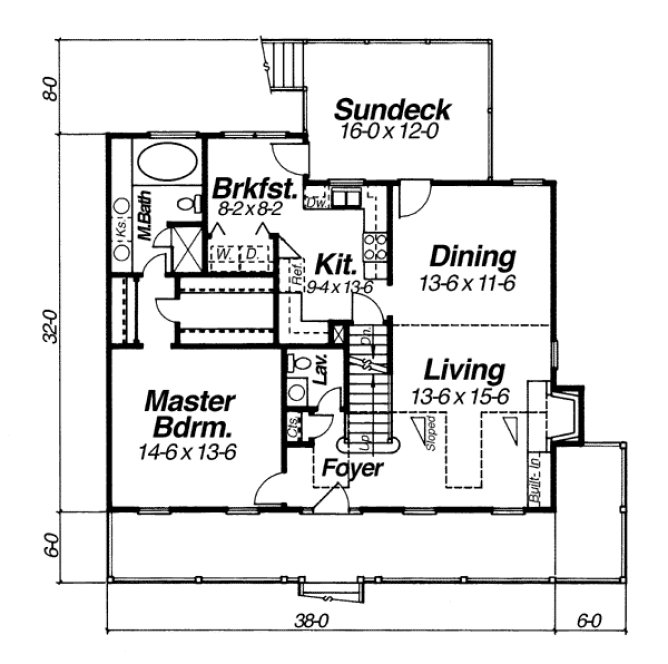 Main Floor Plan for House Plan #128181