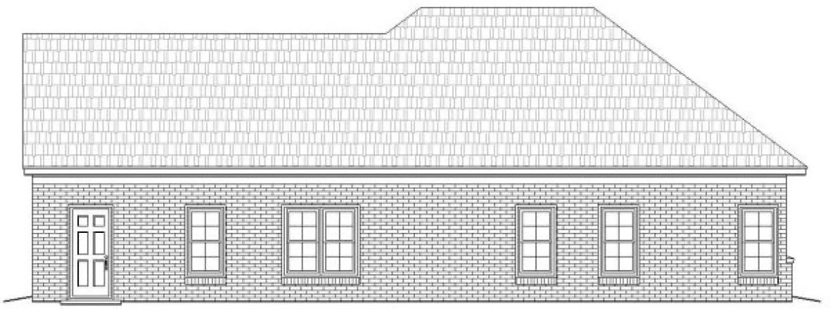 Rear Elevation for House Plan #698221