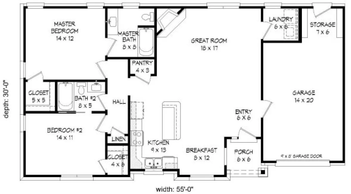 Main Floor Plan for House Plan #698221