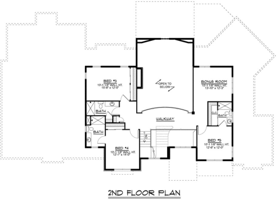 Second Floor Plan for House Plan #759474
