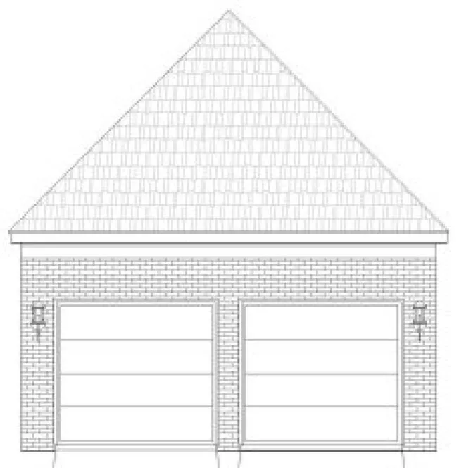 Rear Elevation for House Plan #691752
