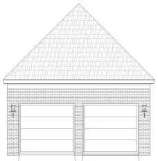 Rear Elevation for House Plan #691752