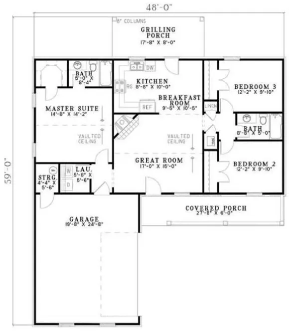 Main Floor Plan for House Plan #314221