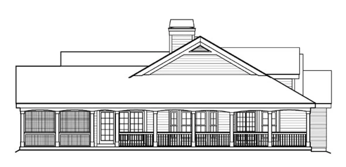 Left Elevation for House Plan #636461