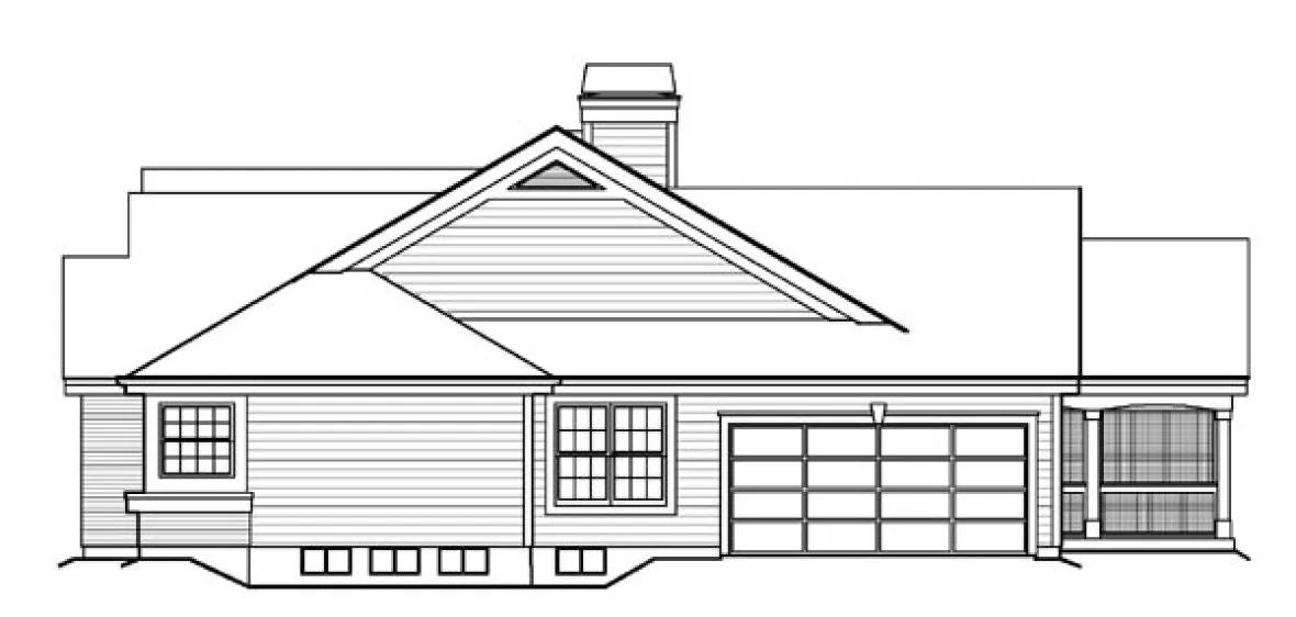 Right Elevation for House Plan #636461