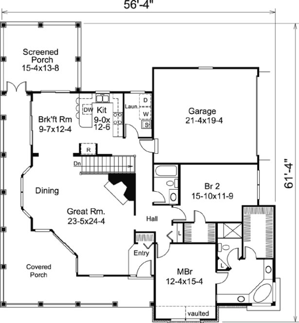 Main Floor Plan for House Plan #636461