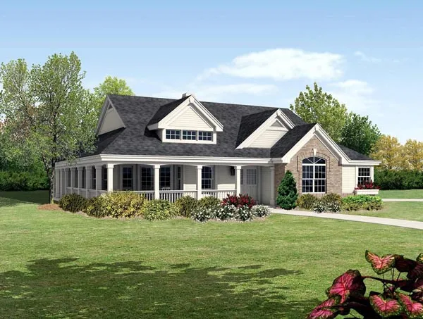 Full Rendering for House Plan #636461