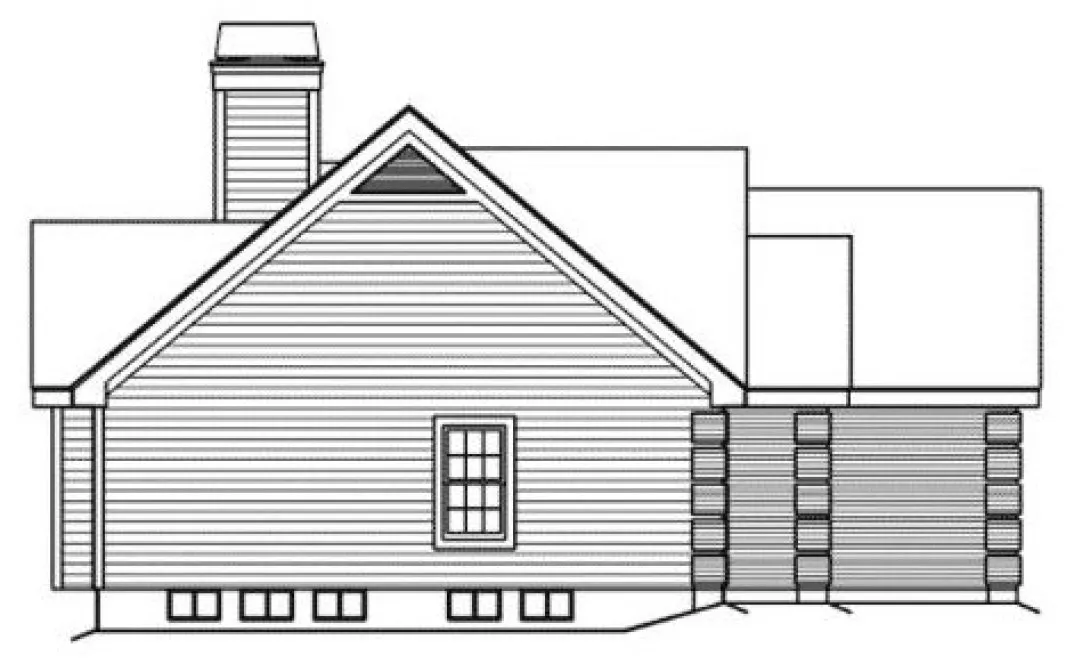 Left Elevation for House Plan #639951