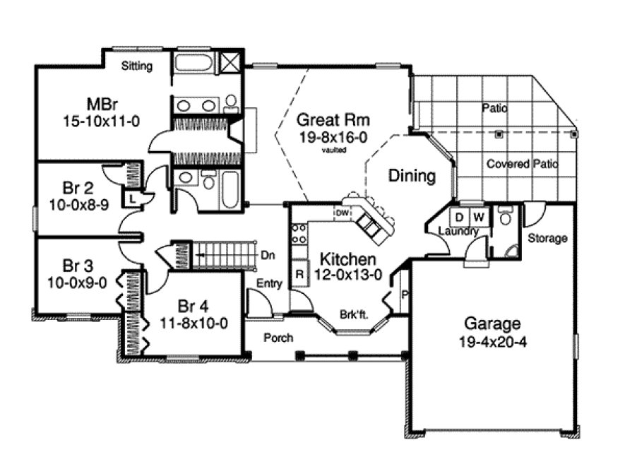 Main Floor Plan for House Plan #639951