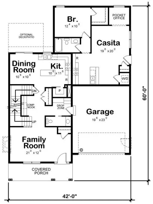Main Floor Plan for House Plan #158332