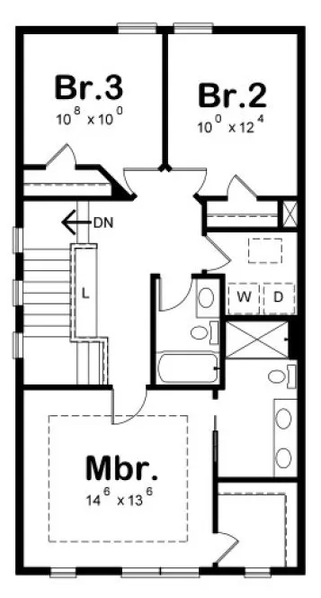 Second Floor Plan for House Plan #158332