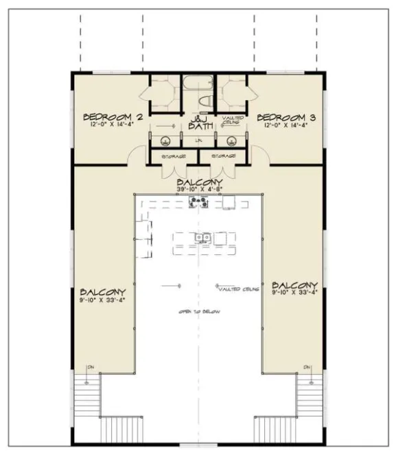 Second Floor Plan for House Plan #310414
