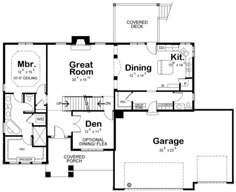 Main Floor Plan for House Plan #153052