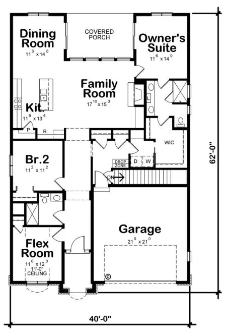 Main Floor Plan for House Plan #152471