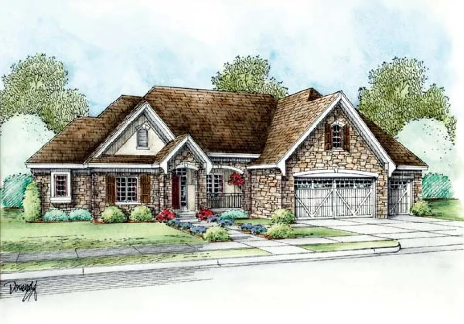 Full Rendering for House Plan #152701
