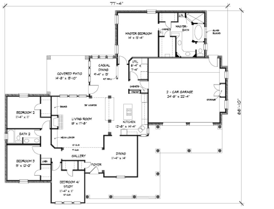 Main Floor Plan for House Plan #474922