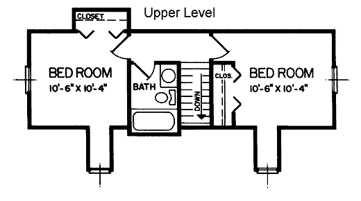 Second Floor Plan for House Plan #654821