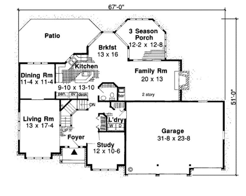 Main Floor Plan for House Plan #187443