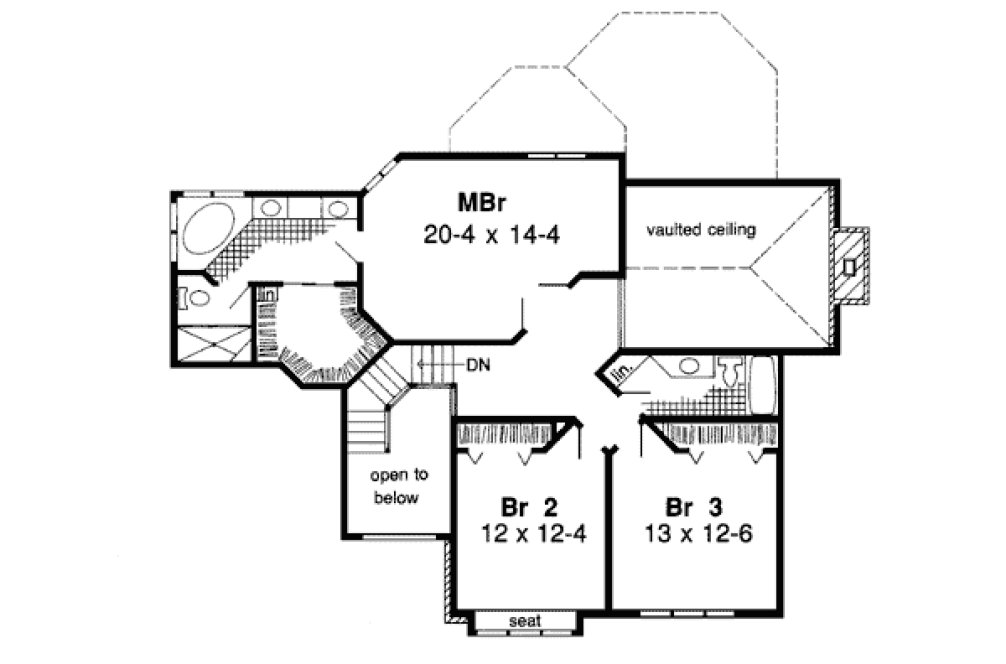 Second Floor Plan for House Plan #187443
