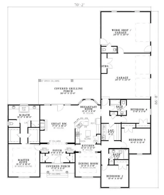 Main Floor Plan for House Plan #314242
