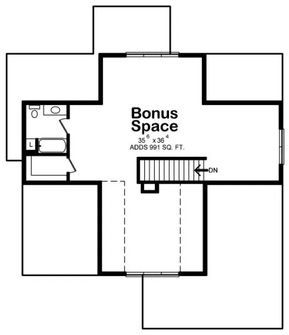 Attic Plan for House Plan #159452
