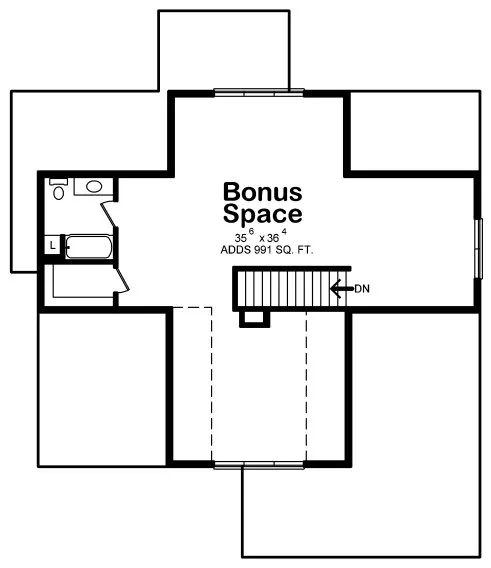 Attic Plan for House Plan #159452