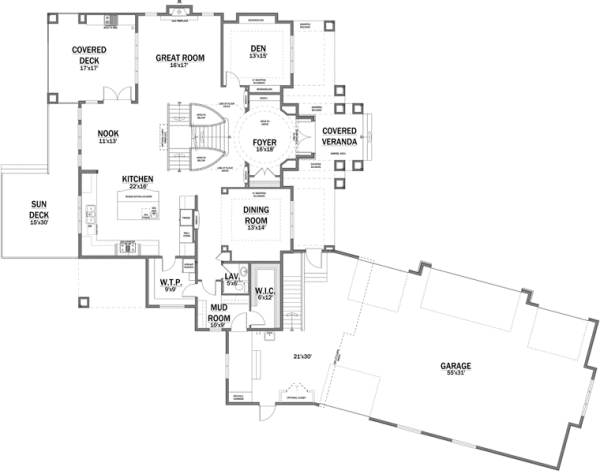Main Floor Plan for House Plan #553744
