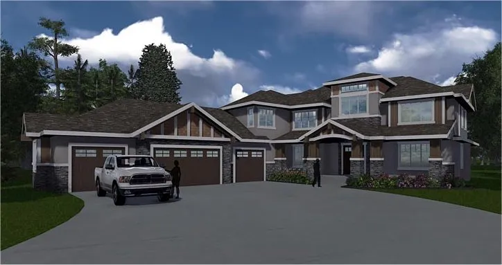 Full Rendering for House Plan #553744